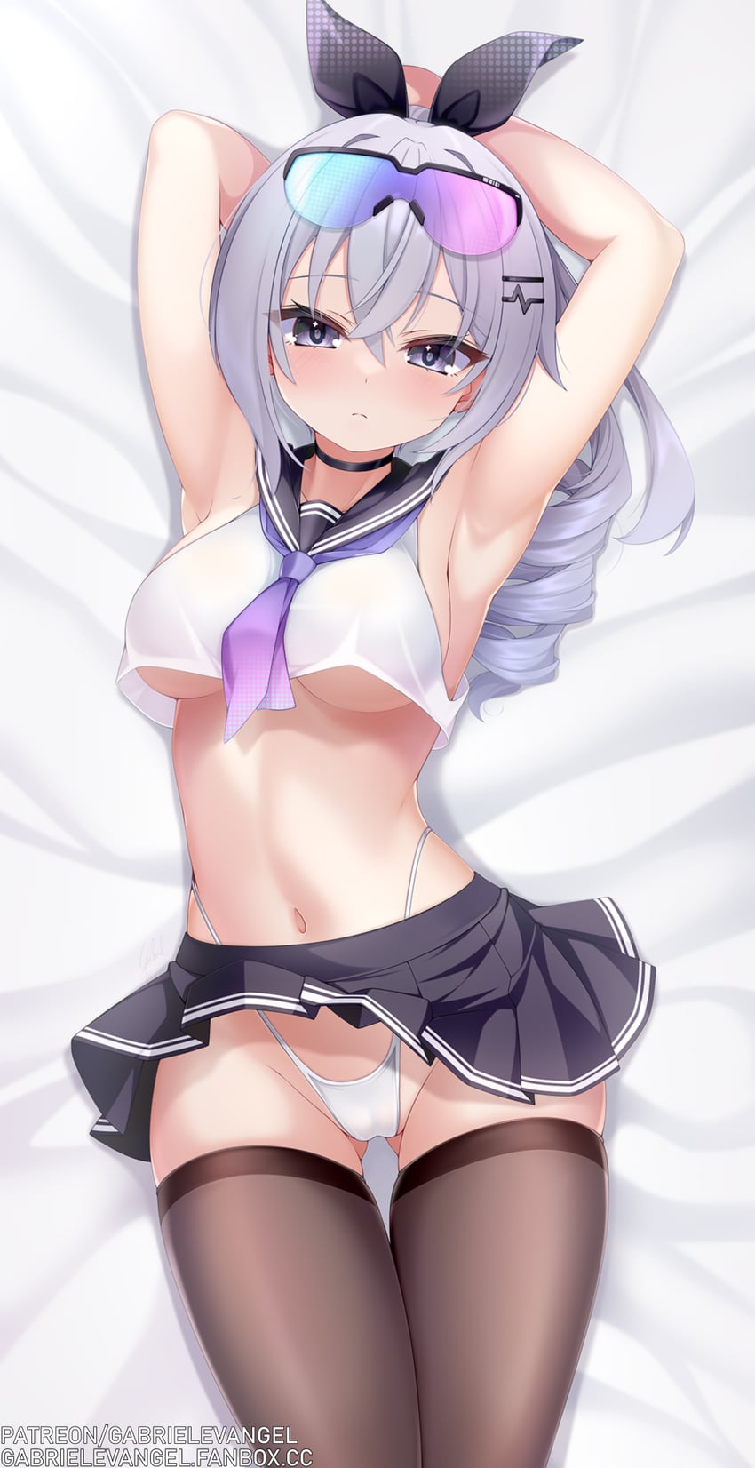 silver wolf (honkai and 1 more) drawn by gabriel_evangel