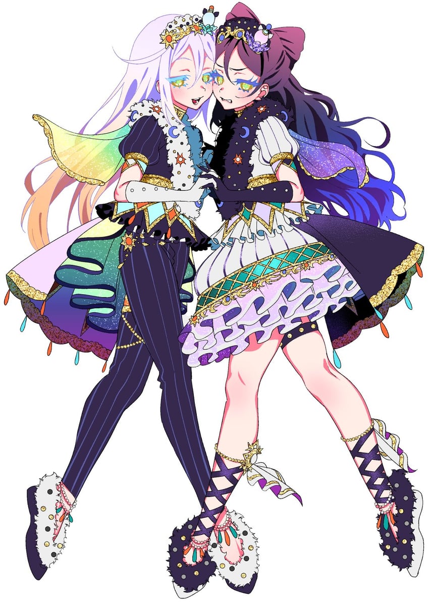 solulu and luluna (pretty series and 1 more) drawn by zashima