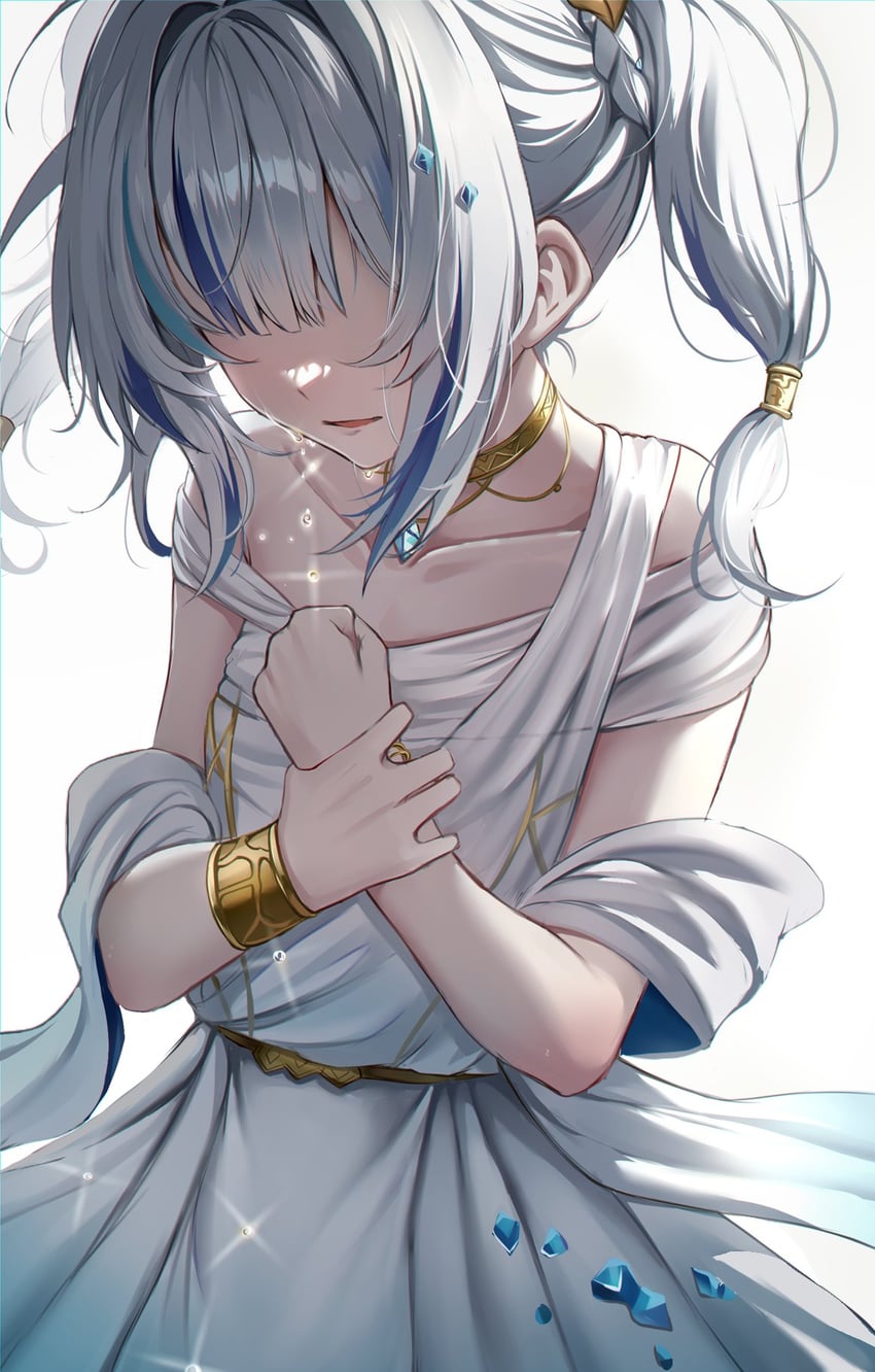 gawr gura (hololive and 1 more) drawn by stone_(ksorede)