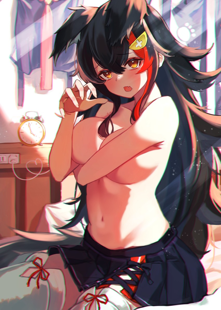 ookami mio (hololive) drawn by roco_(rocoroco1115)