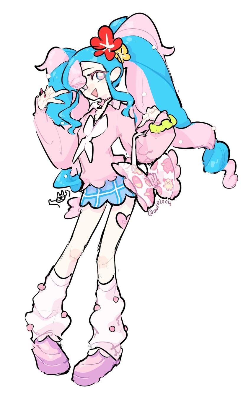 hatsune miku and fairy miku (pokemon and 2 more) drawn by maotouying