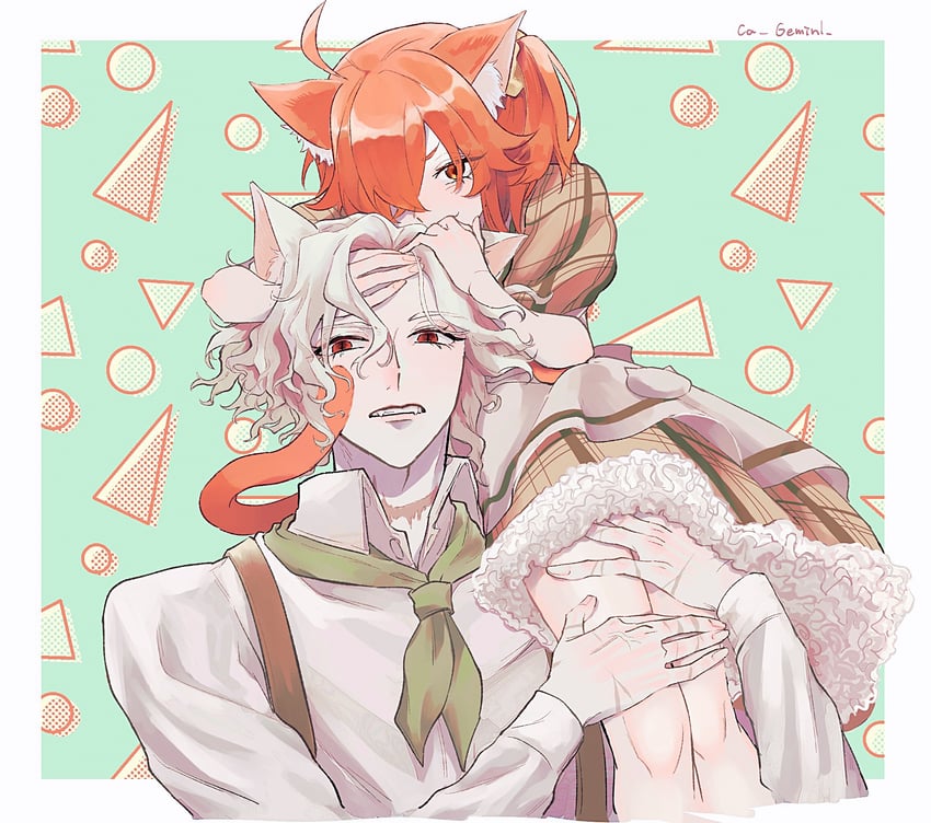 fujimaru ritsuka and edmond dantes (fate and 1 more) drawn by ca_(ca_gemini)