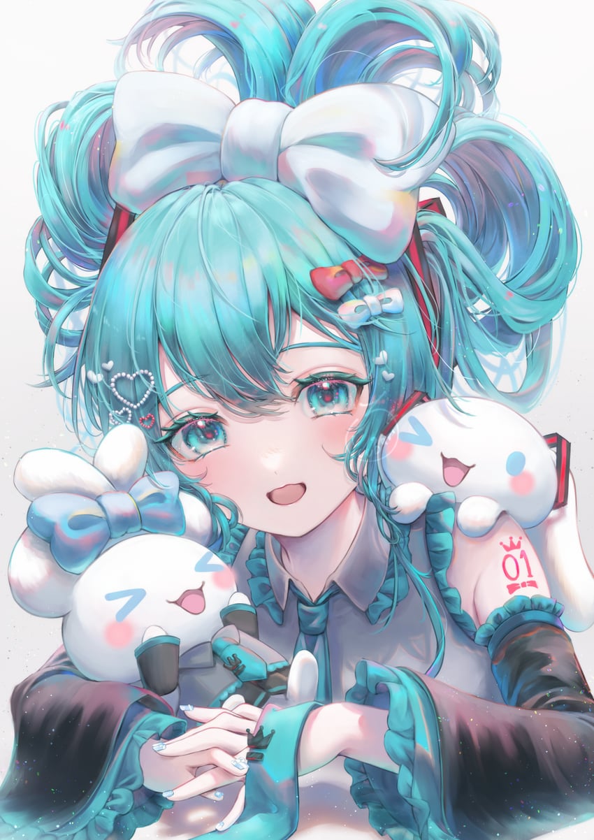 hatsune miku, cinnamoroll, and cinnamiku (vocaloid and 2 more) drawn by yuubarish