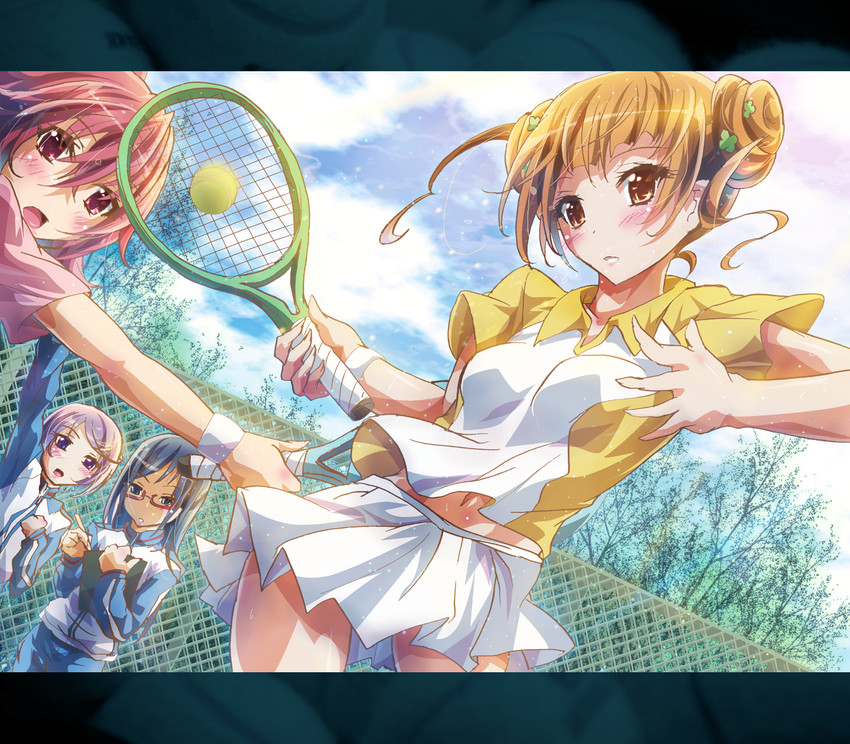 hishikawa rikka, aida mana, kenzaki makoto, and yotsuba alice (precure and 1 more) drawn by inoshishi_(ikatomo)