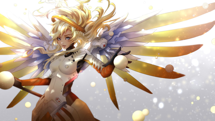 mercy (overwatch and 1 more) drawn by teaserd