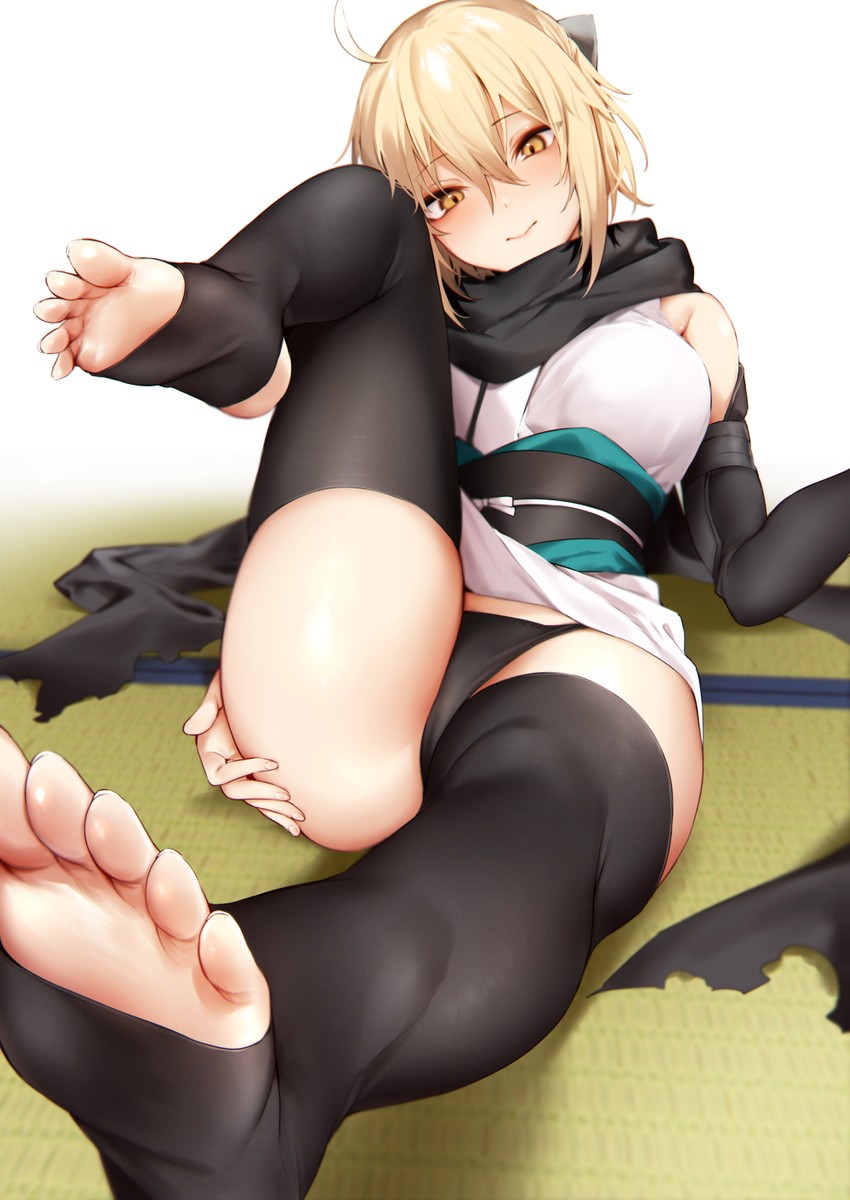 okita souji (fate and 2 more) drawn by danimaru