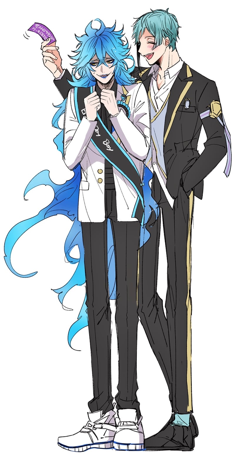floyd leech and idia shroud (twisted wonderland) drawn by shinozaki_kyouko