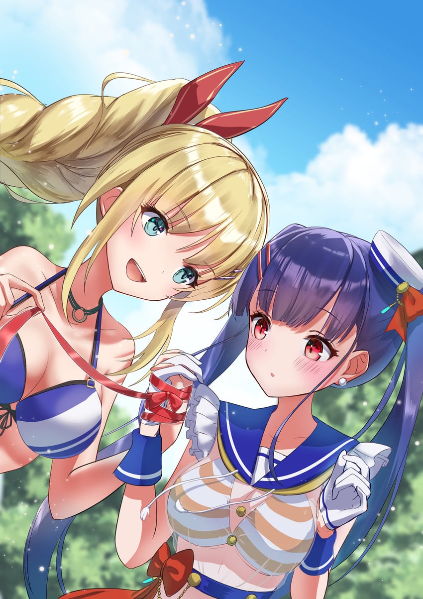 satsuki mari and kanzaki adelheid (heaven burns red) drawn by mkhc01