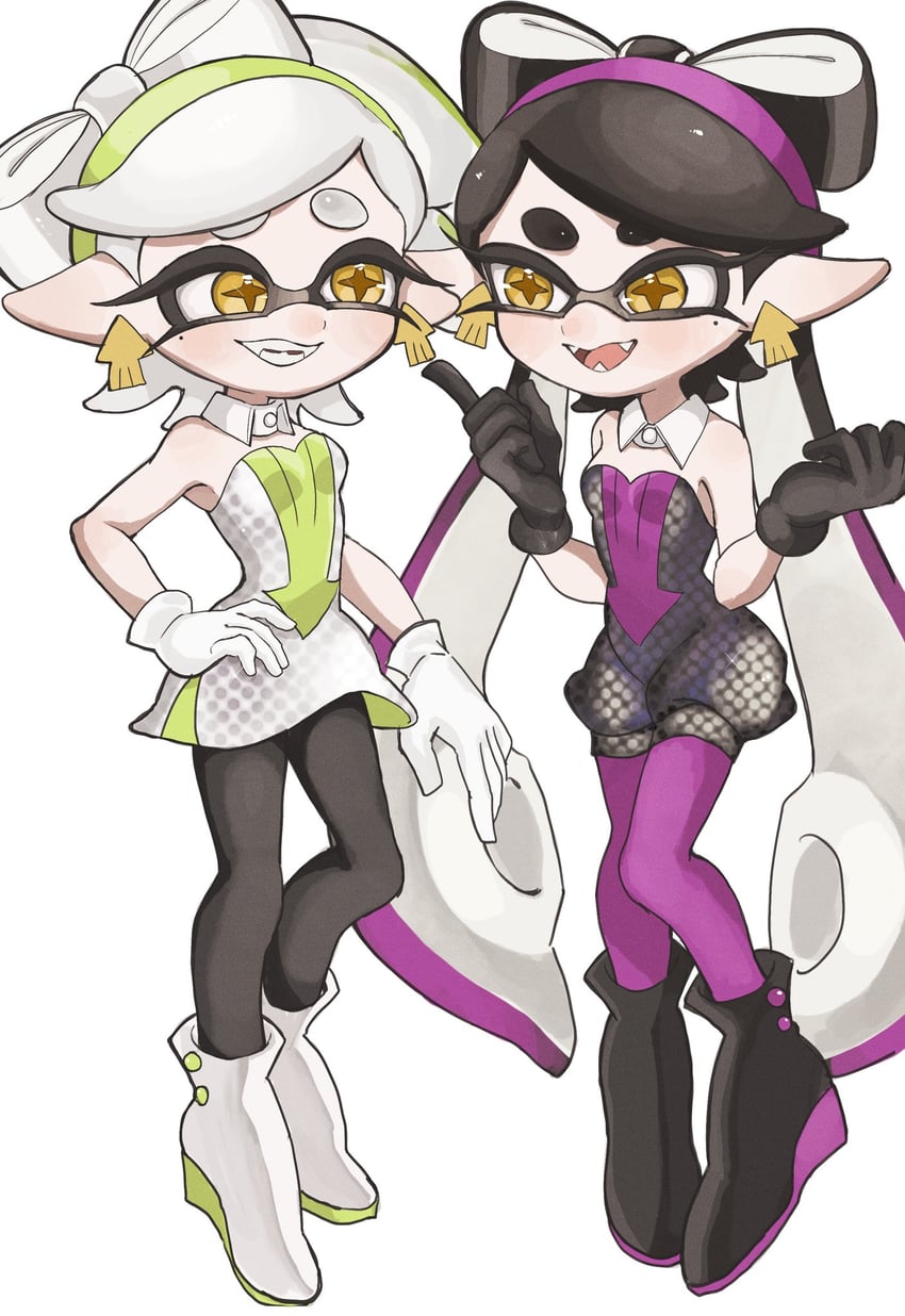 callie and marie (splatoon and 1 more) drawn by lemo_(lemo_4)