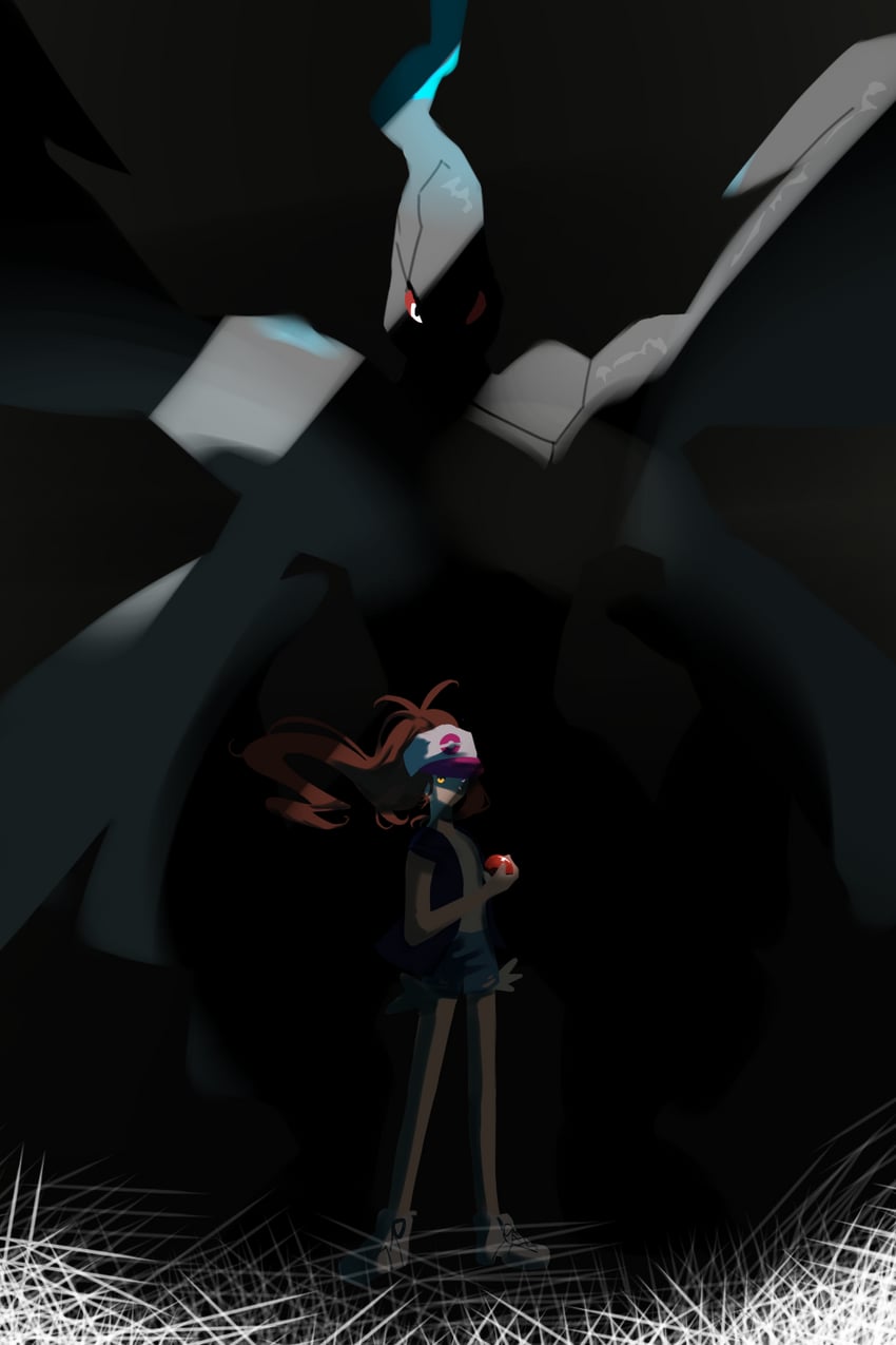 hilda (pokemon and 1 more) drawn by harumomo_(@harumomo123456)