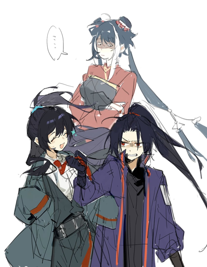 hong lu, jia xichun, and jia huan (project moon and 1 more) drawn by jingshenhuanghu