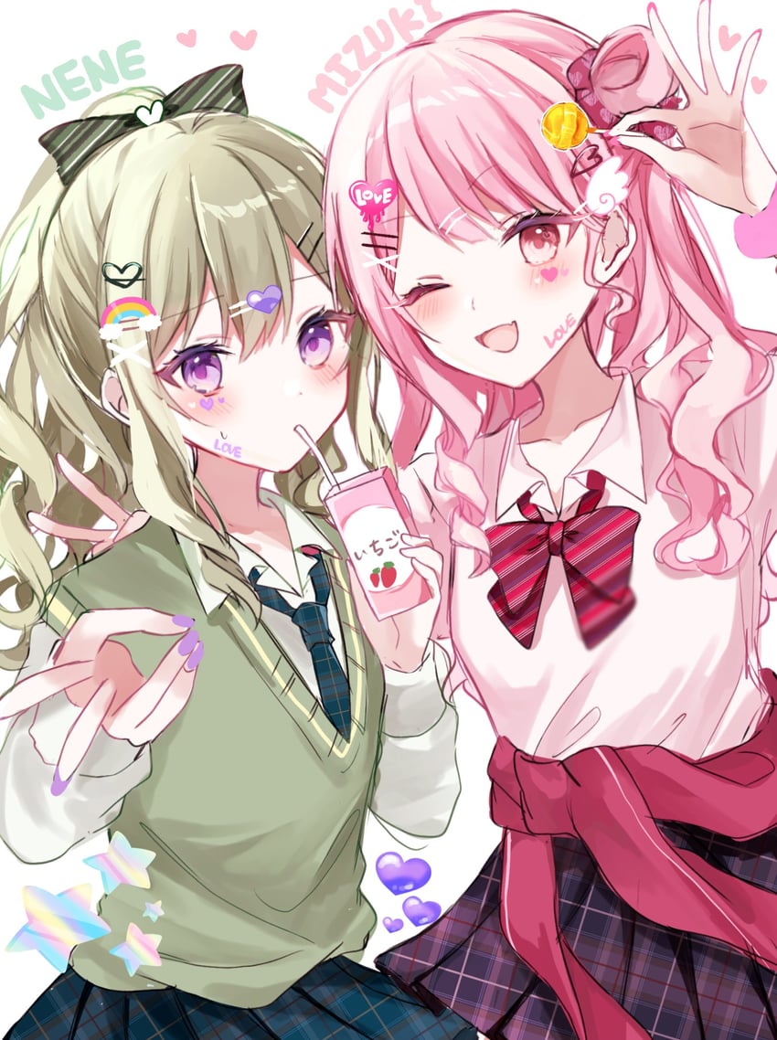 akiyama mizuki and kusanagi nene (project sekai) drawn by xokikox