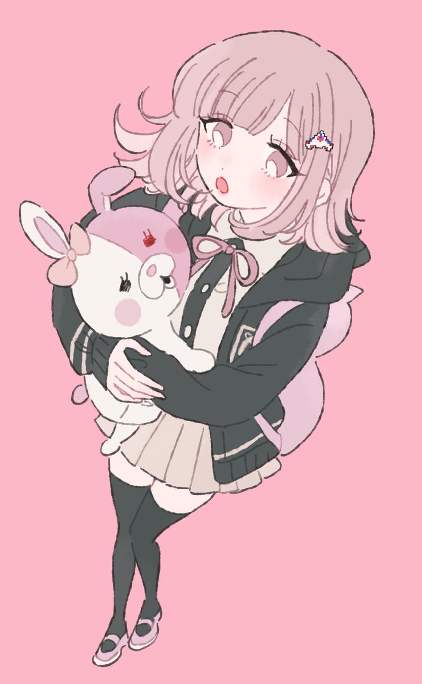 nanami chiaki and monomi (danganronpa and 1 more) drawn by rikuwo