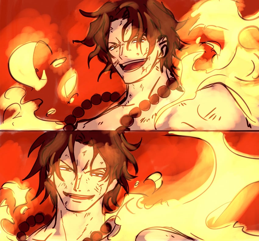 portgas d. ace (one piece) drawn by sanam_1piece