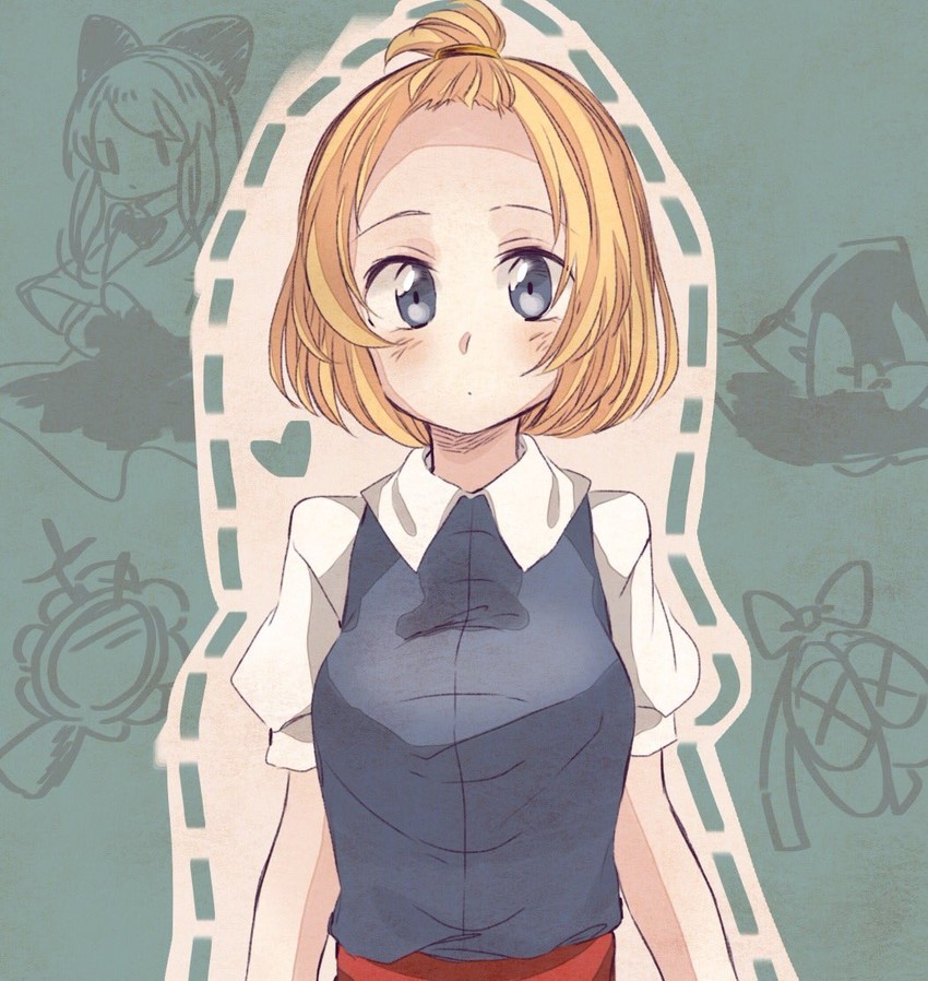 alice margatroid and shanghai doll (touhou) drawn by iiha_toobu