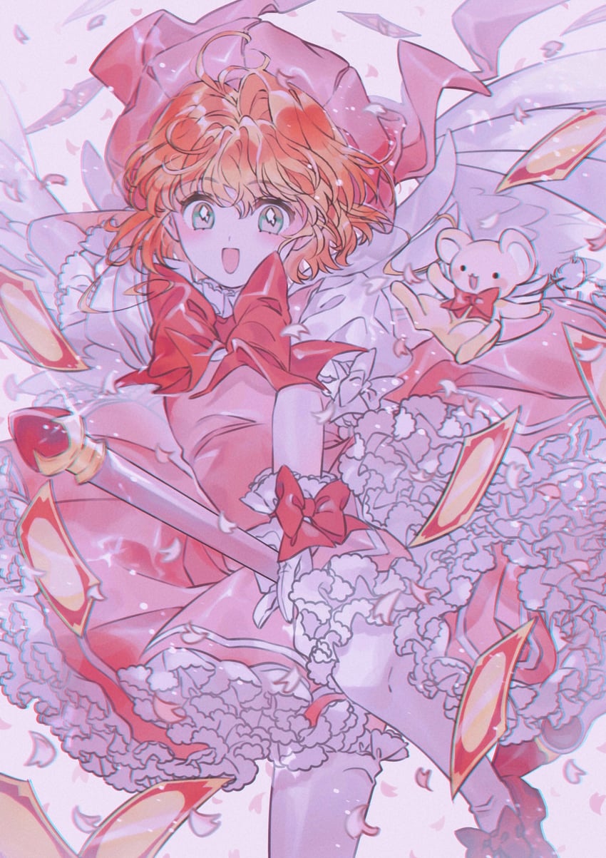 kinomoto sakura and kero (cardcaptor sakura) drawn by hn_sit