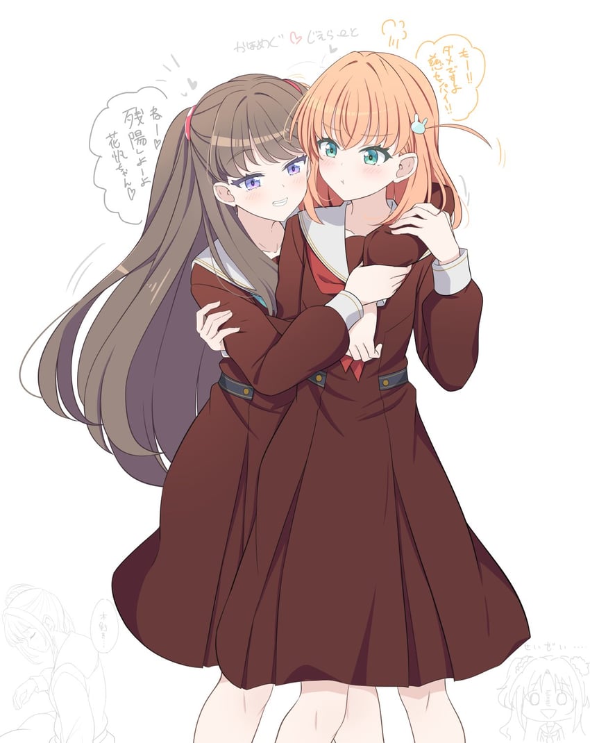 hinoshita kaho, fujishima megumi, otomune kozue, and osawa rurino (love live! and 1 more) drawn by hoshino_ouka