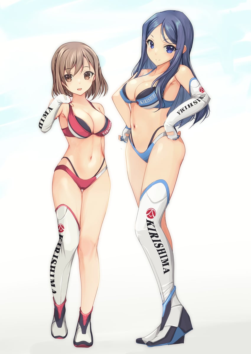 sutegoro shiina and nikitou kanade (alice gear aegis and 1 more) drawn by yashin_(yasinz)