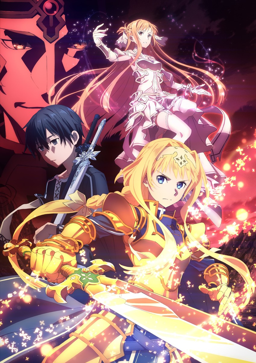 asuna, kirito, alice zuberg, and vecta (sword art online and 2 more)