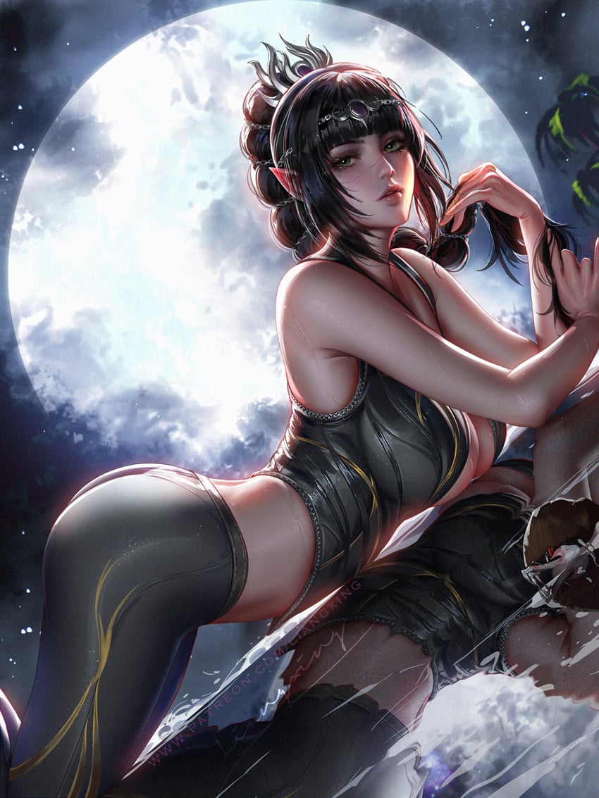 shadowheart (dungeons & dragons and 2 more) drawn by liang_xing