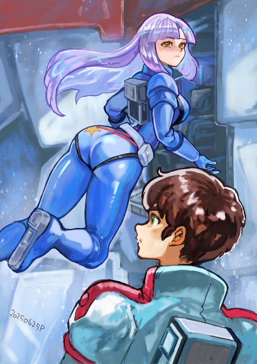 zeta gundam, judau ashta, and roux louka (gundam and 1 more) drawn by okrdisk2000