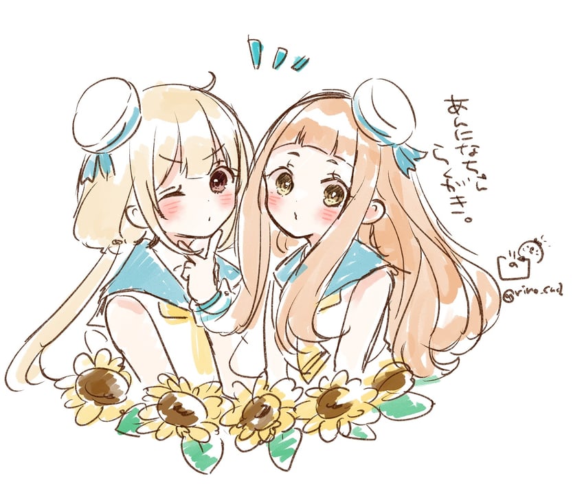 futaba anzu and ichihara nina (idolmaster and 2 more) drawn by rino_cnc