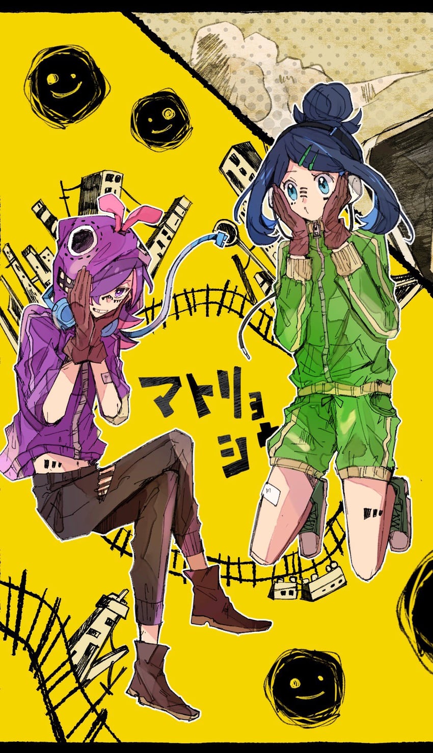 liko and dot (pokemon and 1 more) drawn by yamada_(6126_rf)