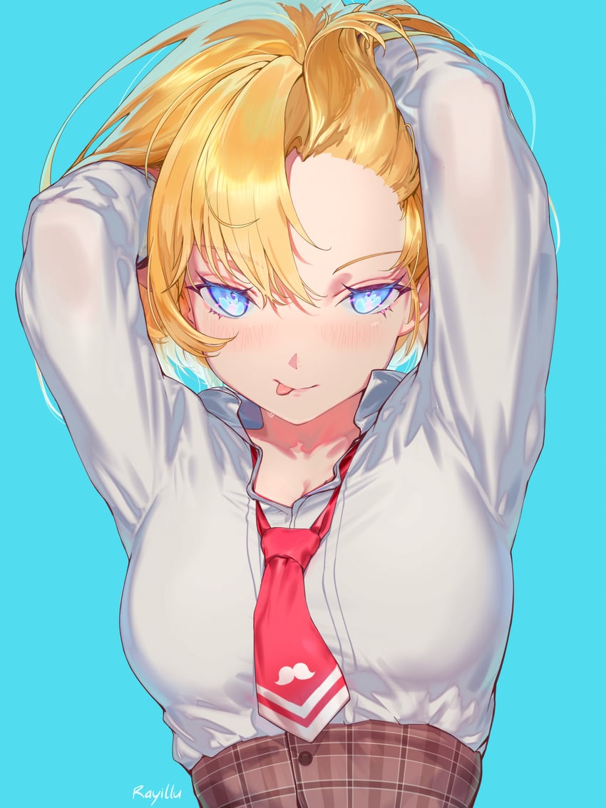 watson amelia (hololive and 1 more) drawn by rayillu