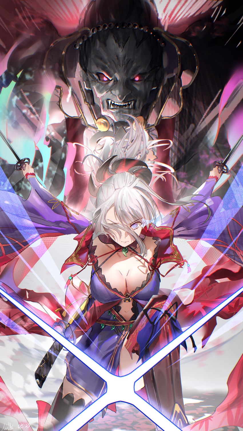 miyamoto musashi (fate and 1 more) drawn by milbi