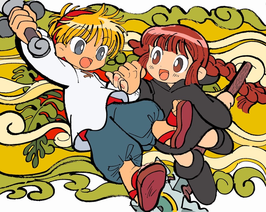 kukuri and nike (mahoujin guruguru) drawn by sono_(samusu_gi)