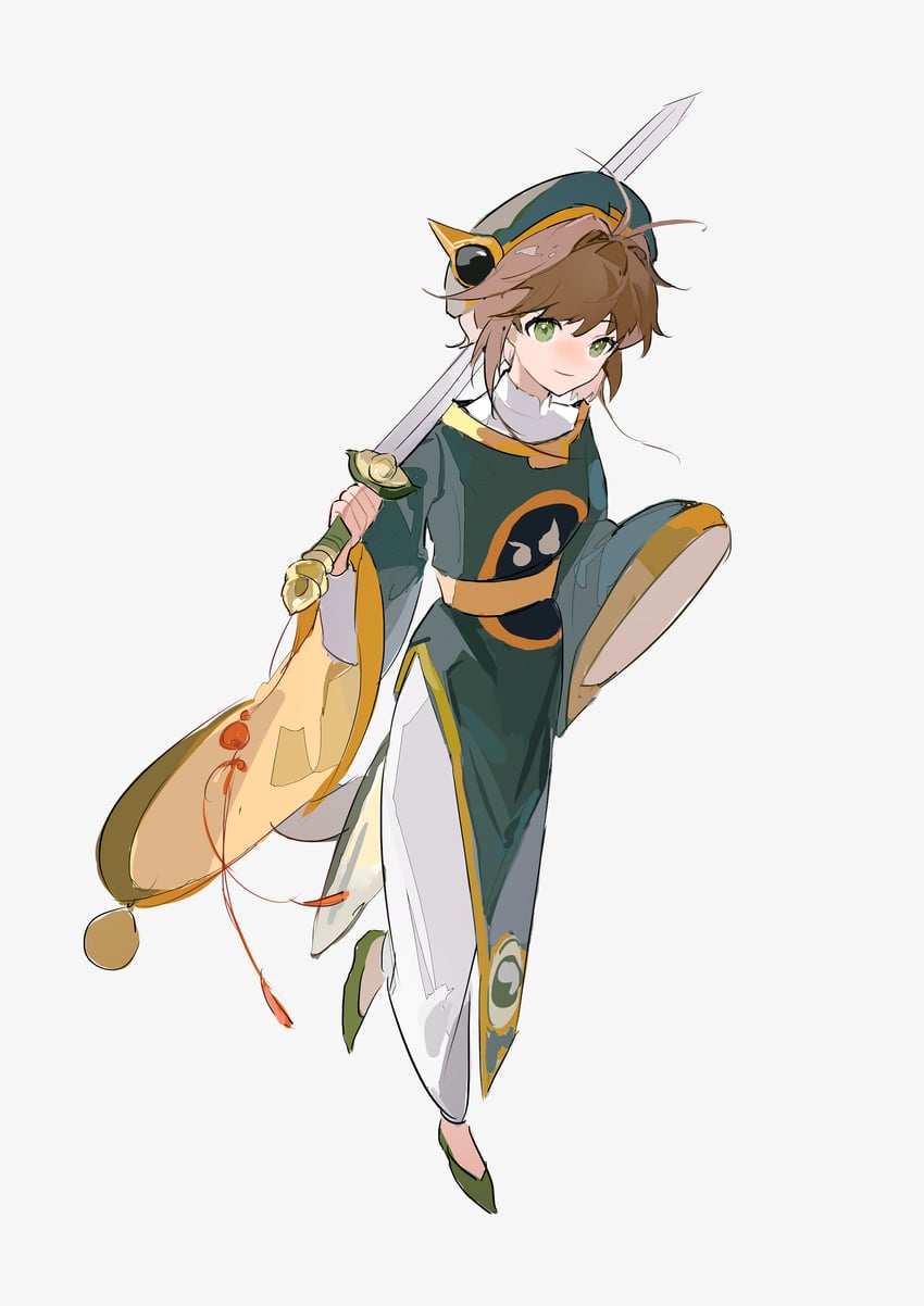 kinomoto sakura and li syaoran (cardcaptor sakura) drawn by yashugu