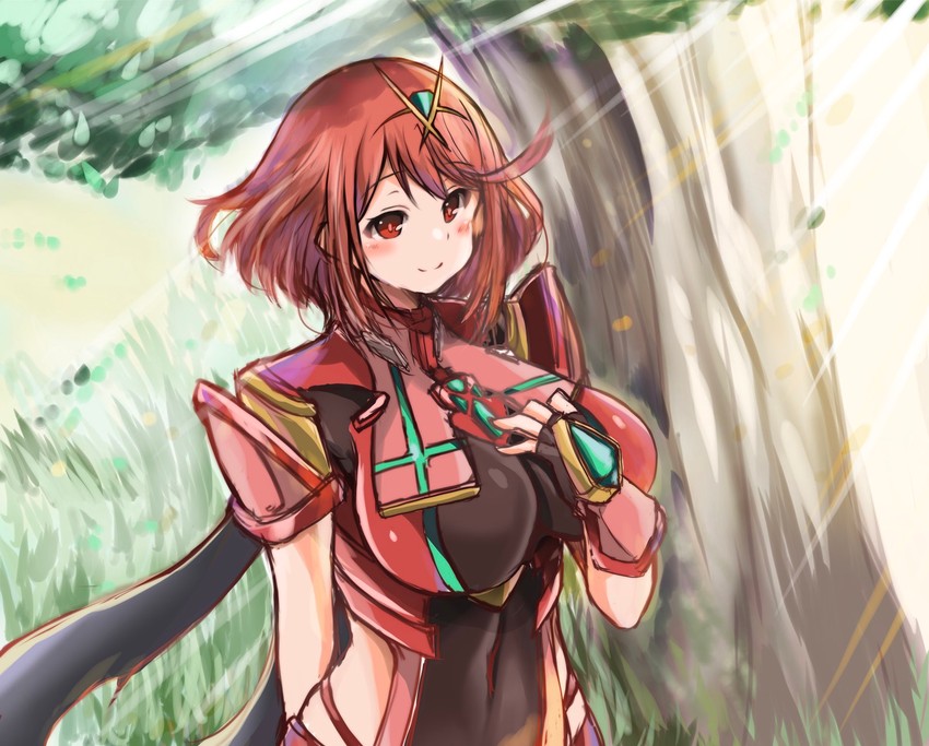 pyra (xenoblade chronicles and 1 more) drawn by kurokaze_no_sora