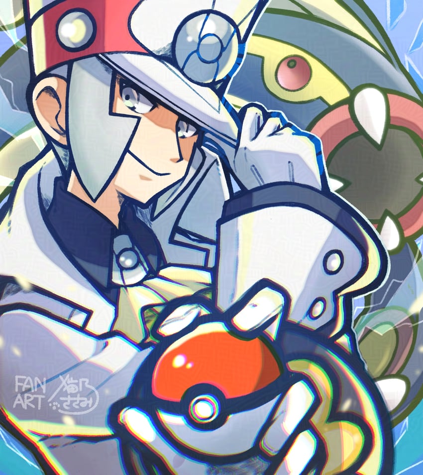 emmet and eelektross (pokemon and 1 more) drawn by sasami_642
