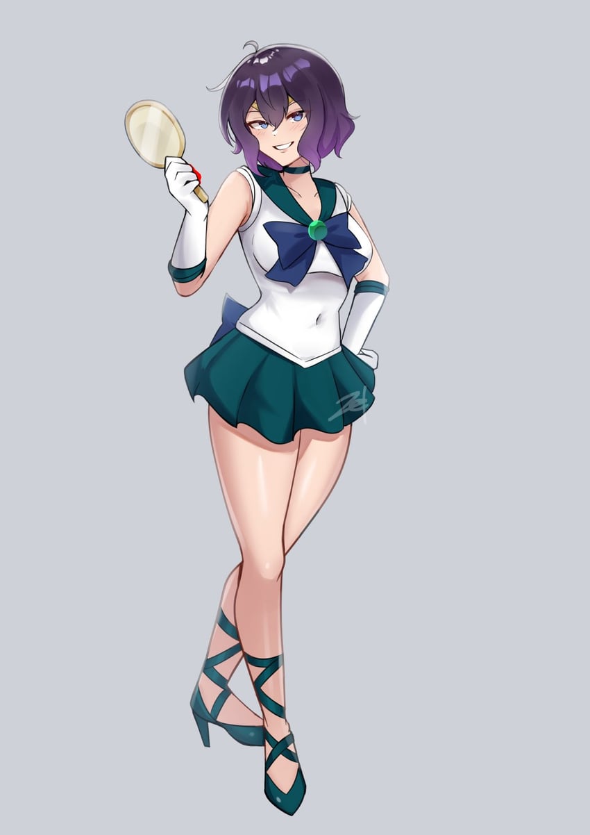 sailor neptune and female morgan (fire emblem and 2 more) drawn by zet_(twt_zet)