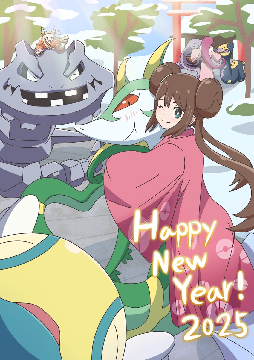 rosa, jessie, jasmine, serperior, arbok, and 3 more (pokemon and 2 more) drawn by shiro_shiki