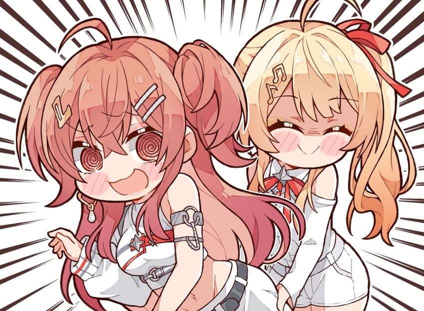 ichijou ririka and otonose kanade (hololive and 1 more) drawn by kukie-nyan
