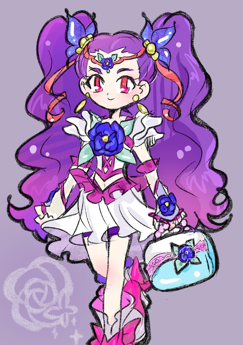 mimino kurumi and milky rose (precure and 2 more) drawn by rakugaki_shitagari-ya