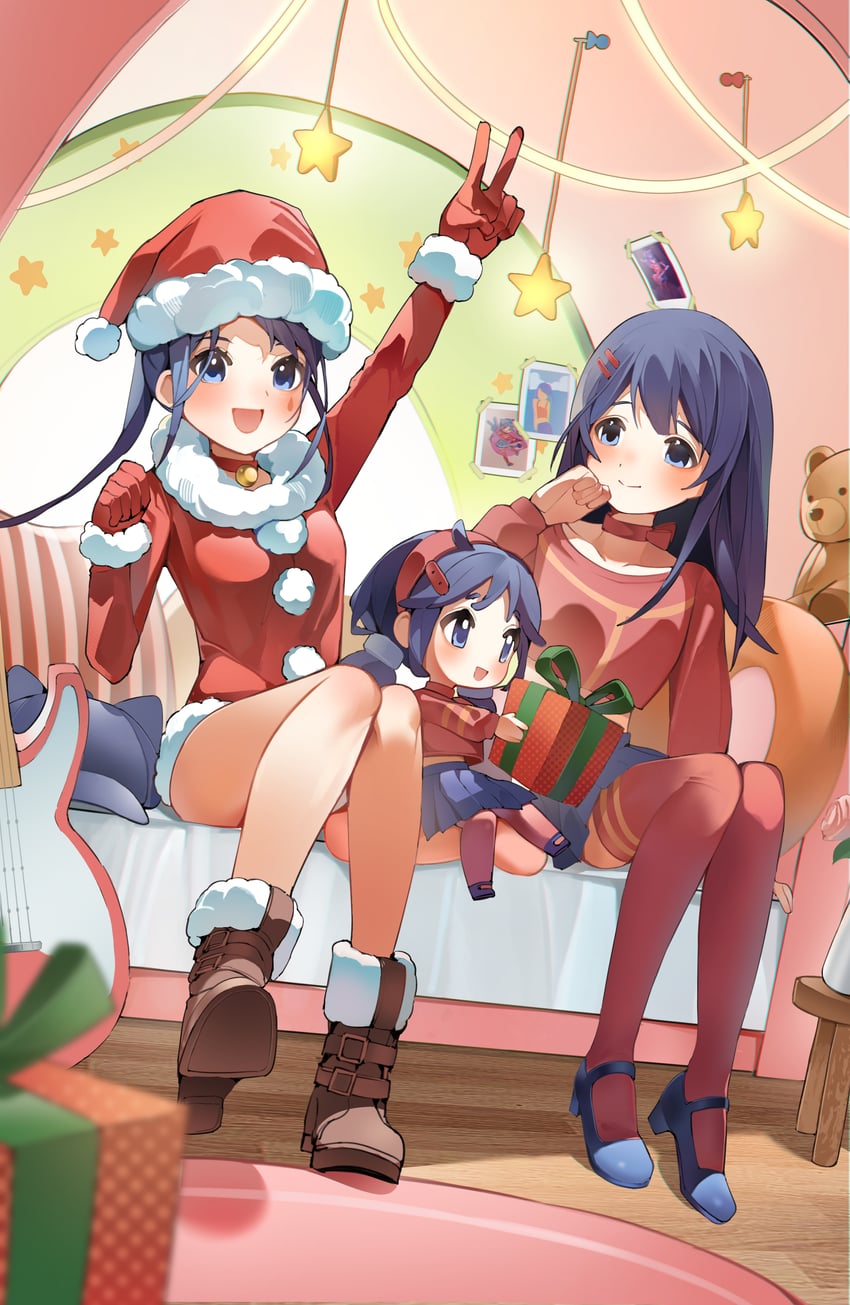 mita, cool mita, kind mita, and chibi mita (miside) drawn by yuhezi