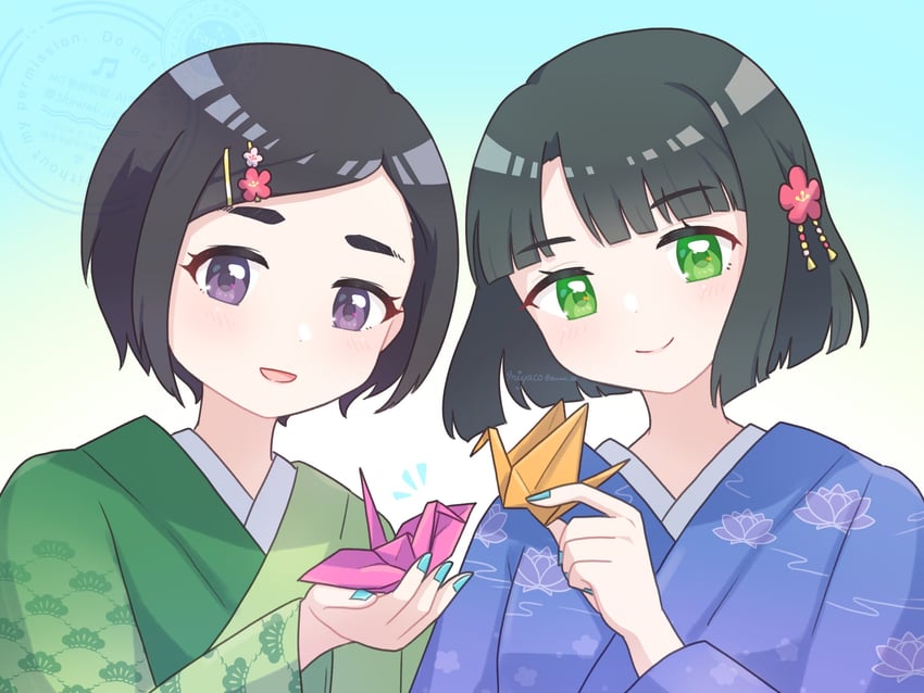 momose ginko and matsuo chizuru (idolmaster and 3 more) drawn by miyaco_(shirataki_168)