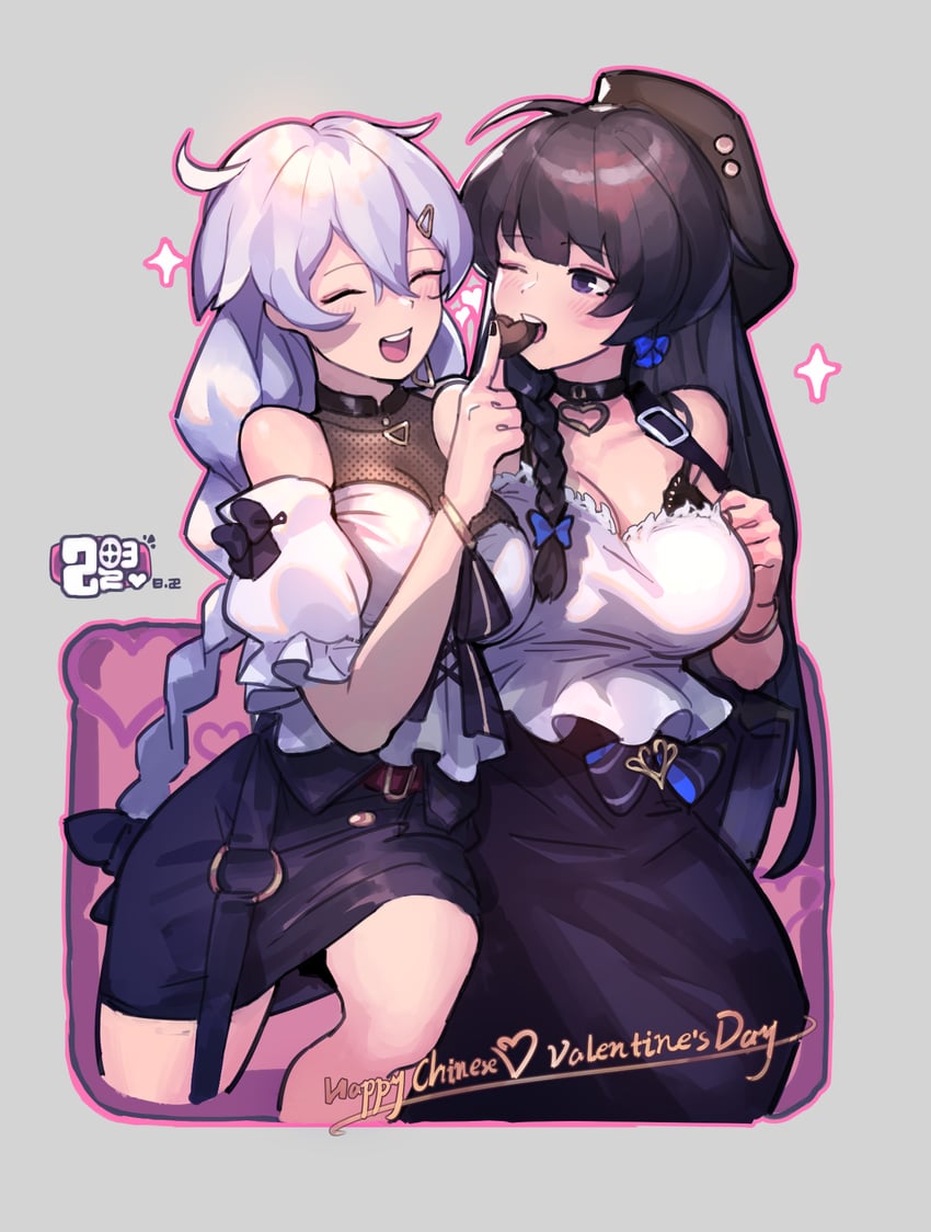 kiana kaslana and raiden mei (honkai and 1 more) drawn by wu-qiao
