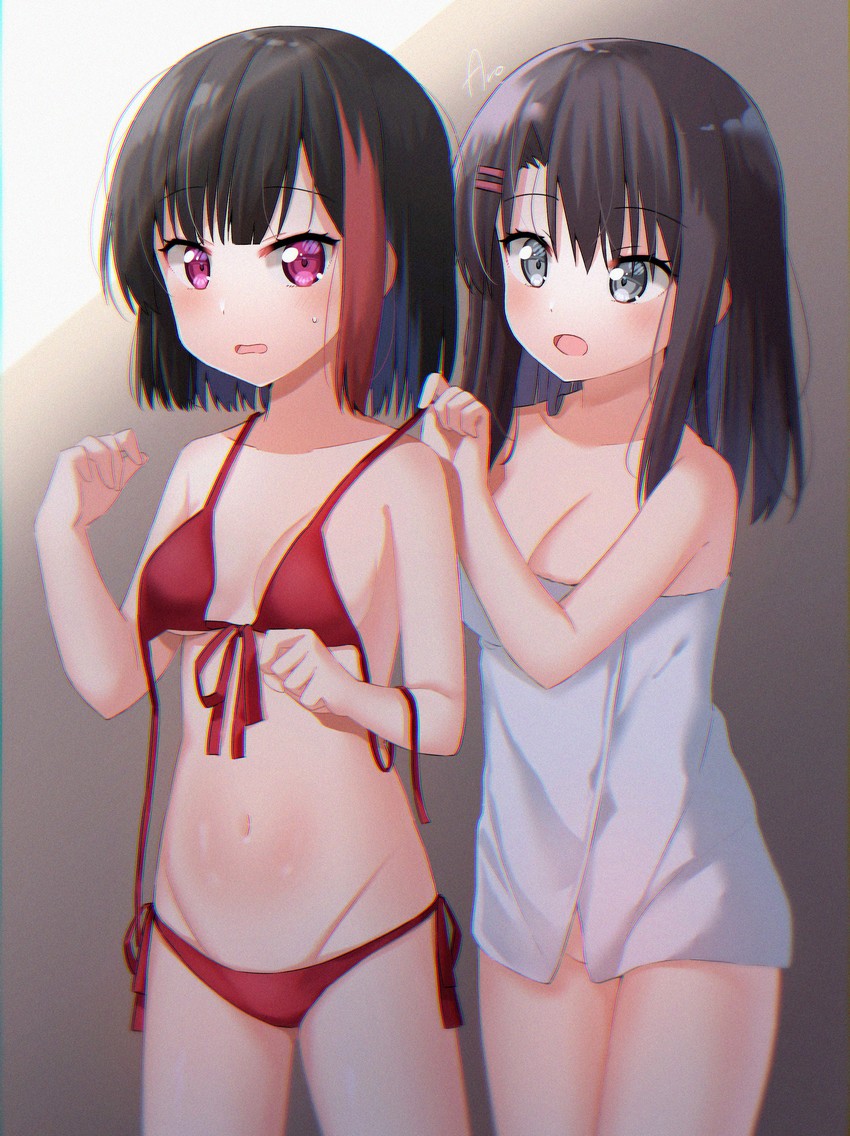 mitake ran and okusawa misaki (bang dream!) drawn by aro_1801