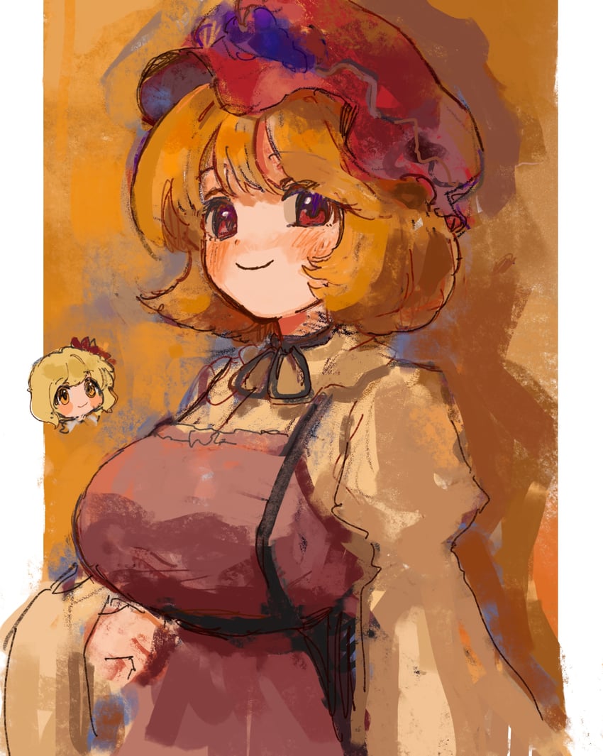 aki minoriko and aki shizuha (touhou) drawn by b_nosk101