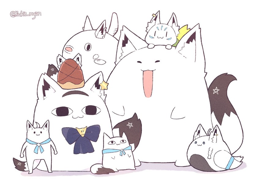 sukonbu, miteiru, oruyanke, fubuzilla, and fubuchun (hololive) drawn by kukie-nyan