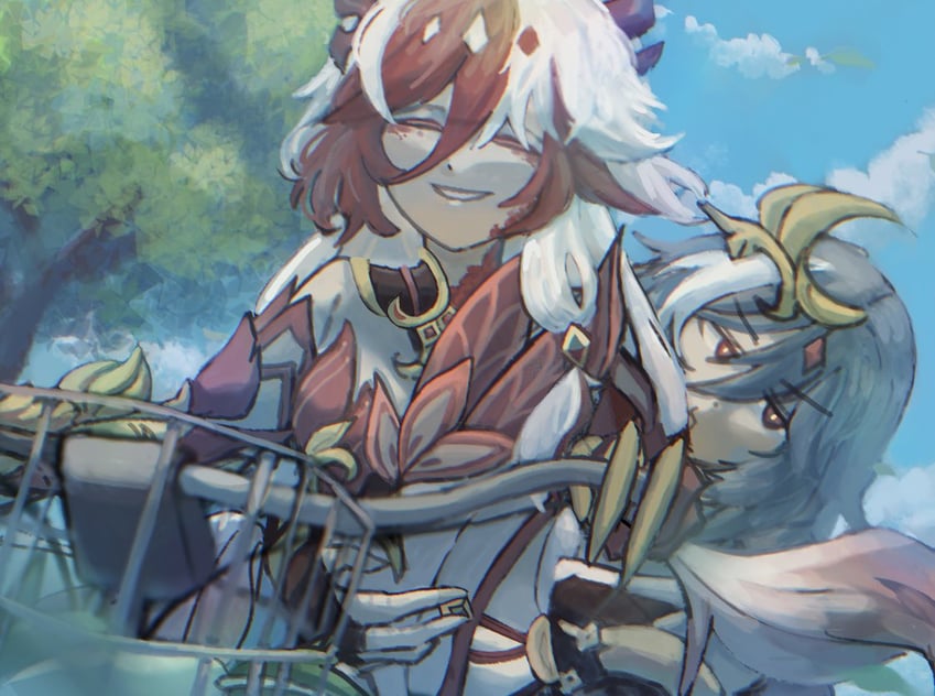 fu hua and herrscher of sentience (honkai and 1 more) drawn by osachuuu