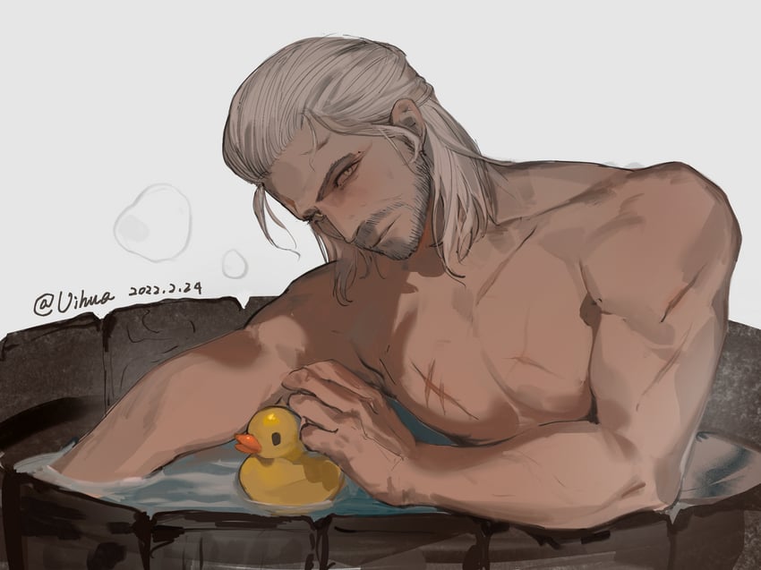 geralt of rivia (the witcher and 1 more) drawn by vihua6