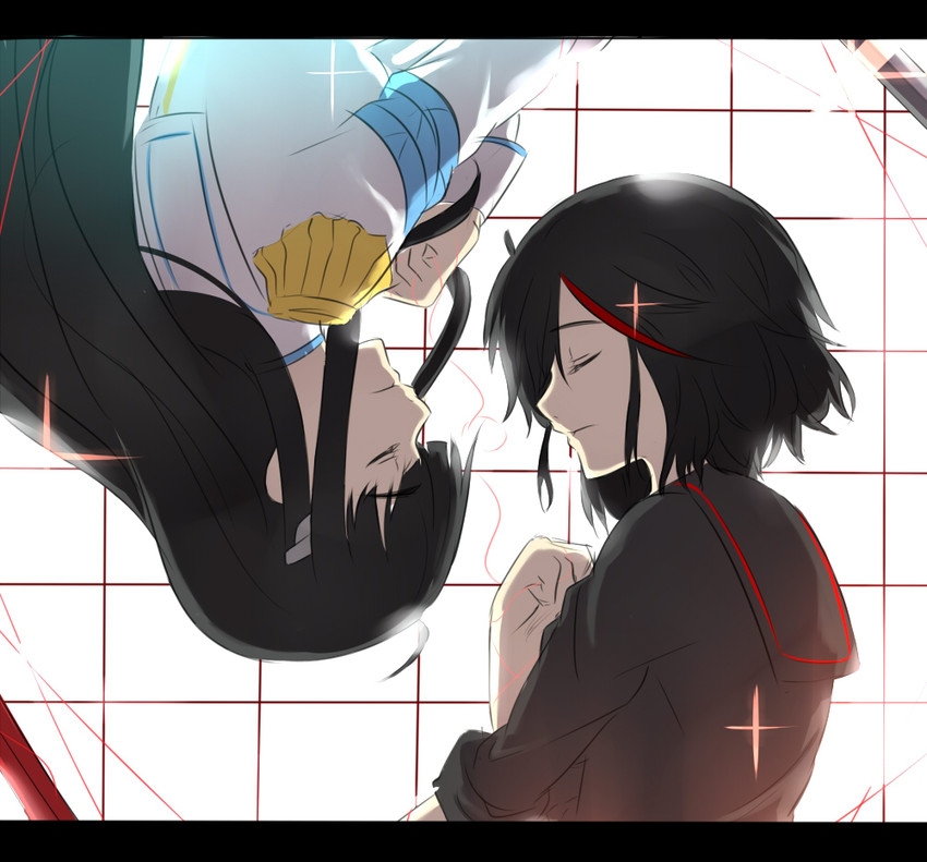 matoi ryuuko and kiryuuin satsuki (kill la kill) drawn by isshiki_(ffmania7)