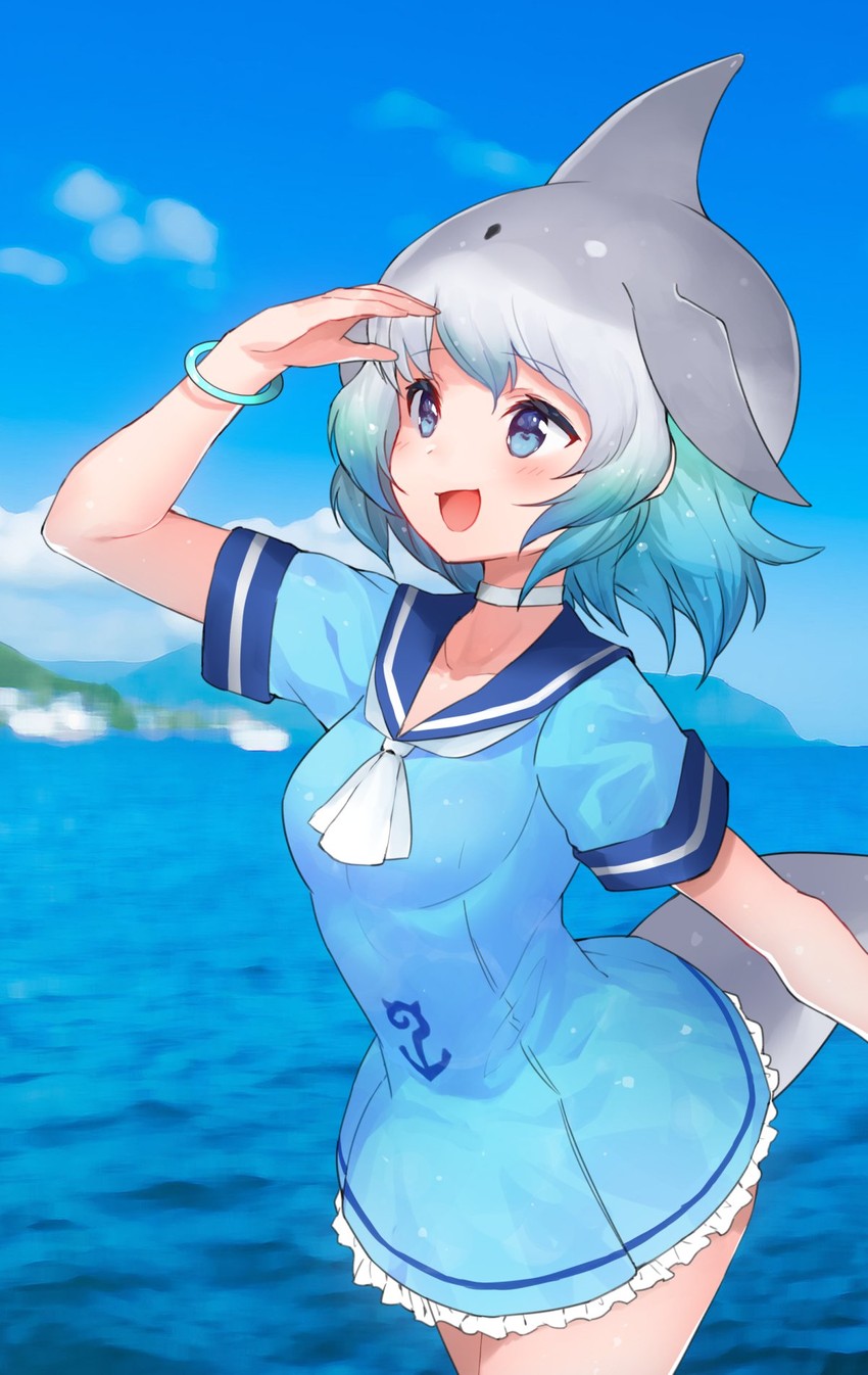 common bottlenose dolphin (kemono friends and 1 more) drawn by choir_(artist)