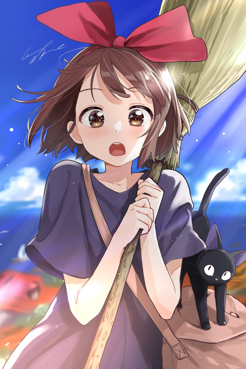 kiki and jiji (majo no takkyuubin) drawn by pomu_(joynet)