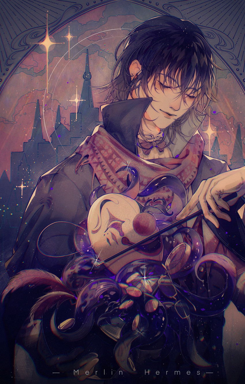 klein moretti and merlin hermes (lord of the mysteries) drawn by yu_anle_bu_le