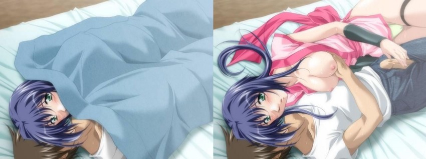 sagara emiru and nanohara yuusuke (sagara-san'chi no etsuraku life) drawn by yamane_masahiro